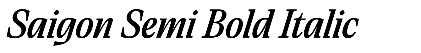 Saigon Semi Bold Italic